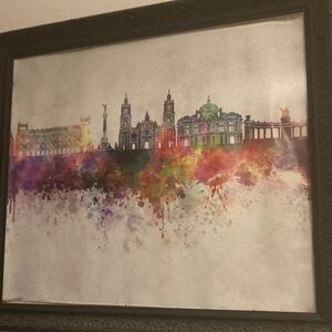 Mexico, Mexico City Watercolor Repositionable Sticker POSTER